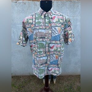 Vintage Reyn Spooner Dietrich Varez Hawaiian Print Shirt Men's XL